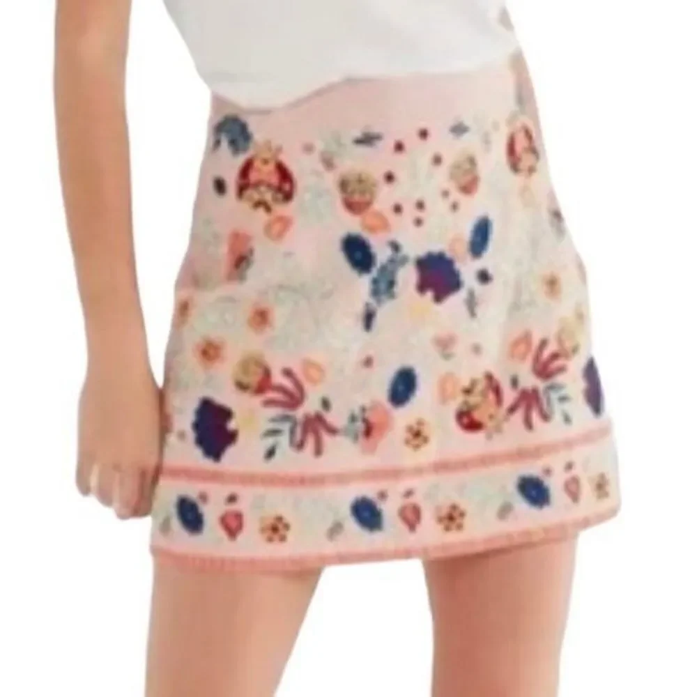 Urban Outfitters floral embroidered mini skirt size s